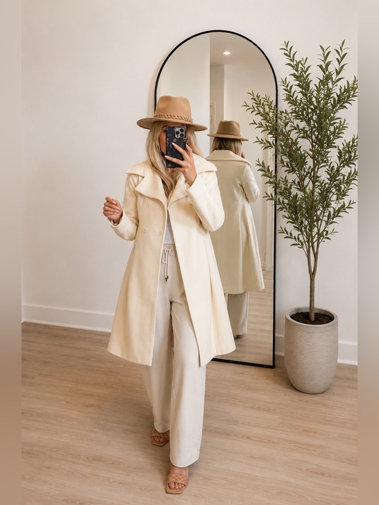 Nine West Jackets & Blazers - Nine West Cream Pea Coat Like NEW
